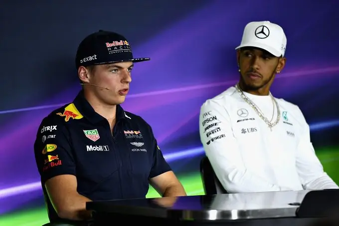 max verstappen en lewis hamilton