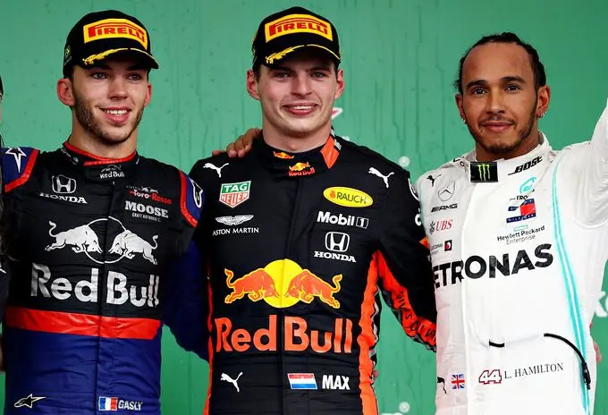 max verstappen lewis hamilton en pierre gasly 1