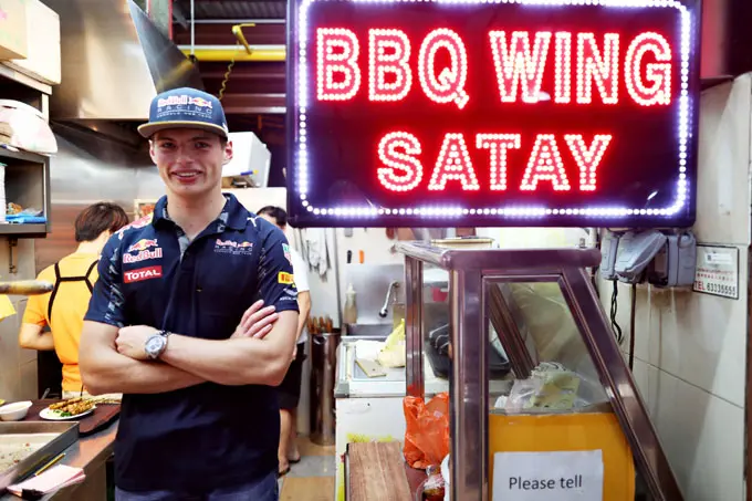 max verstappen singapore food bbq sateh rx