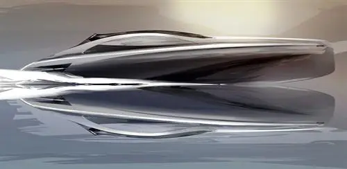 mercedes silver arrow on sea