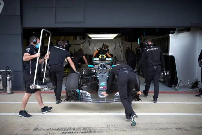 mercedes test silverstone