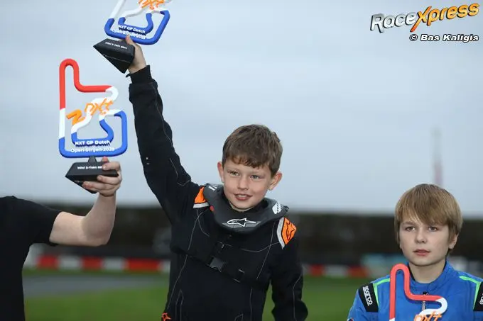 mike verlaan wint mini 60cc nummer 1 op podium