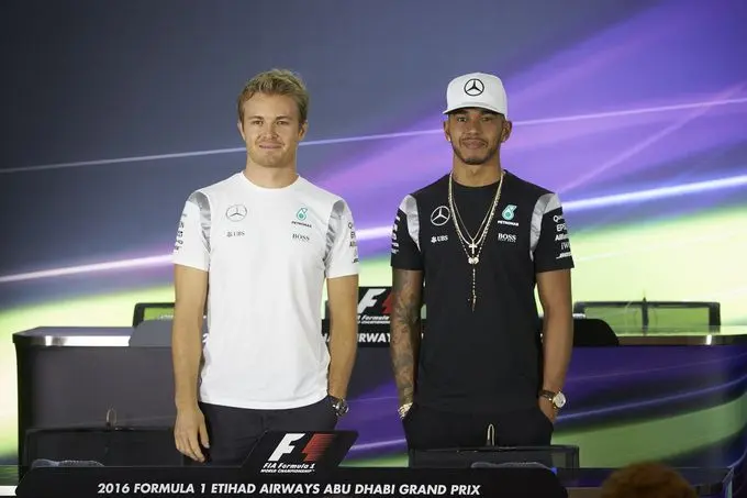 nico rosberg en lewis hamilton