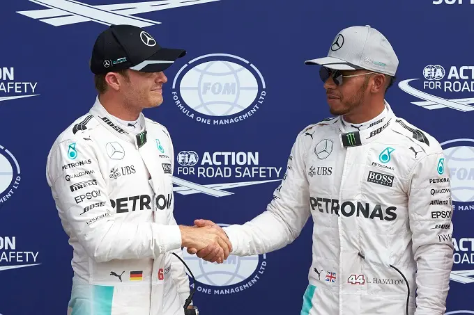 nico rosberg en lewis hamilton