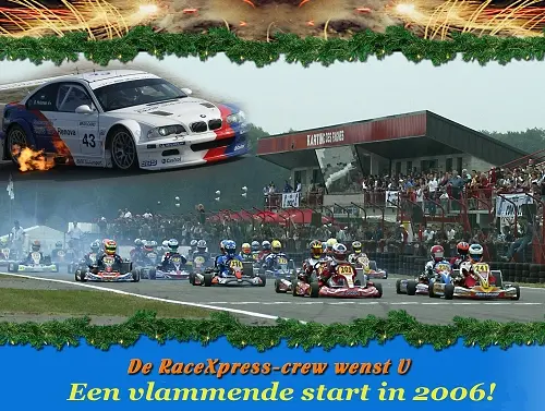 nieuwjaarswens 2006 kart auto vlam 500
