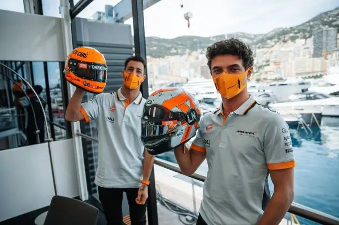 norris ricciardo helm monaco