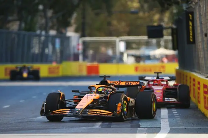 oscarpiastrimclarenmcl38leadscharlesleclercferrarisf 24