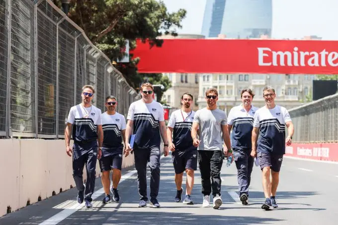 pierre gasly baku track walk