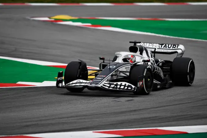 pierre gasly test barcelona