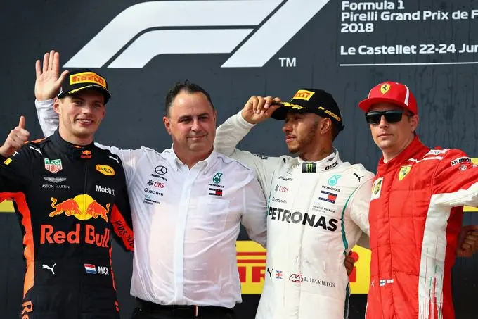 podium lewis hamilton max verstappen kimi raikkonen