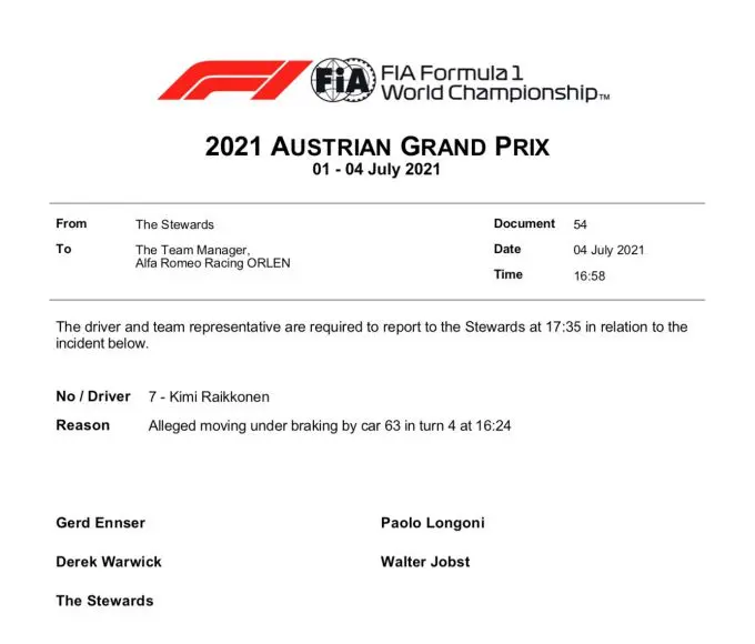 raikkonen naar stewards