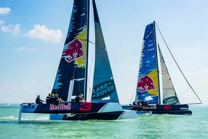 red bull catamaran max verstappen daniel ricciardo