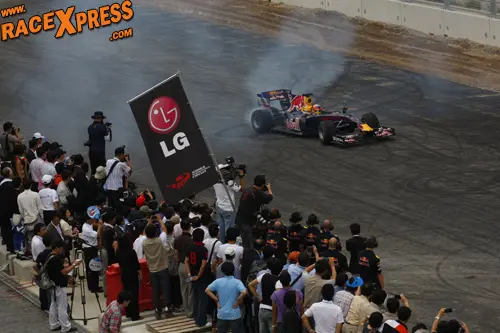red bull racing on track in korea