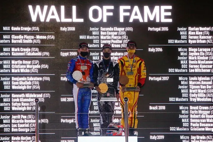 rx podium jayden thien links op p2 rotax max junior