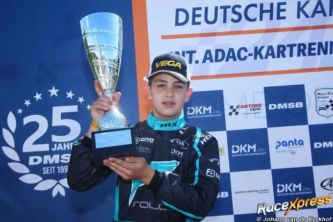 rx racetalent jens treur podium en nummer 1 in de stand van hoogaangeschreven dkm