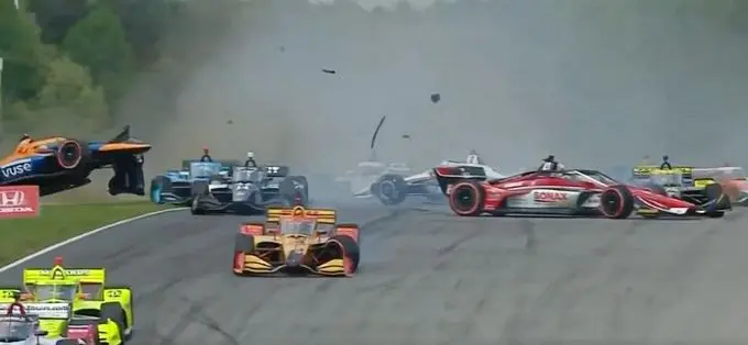 rx rinu veekay van kalmthout indy car crash 1