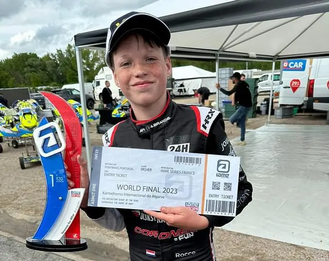 rx rocco coronel wint ticket voor iame world finals