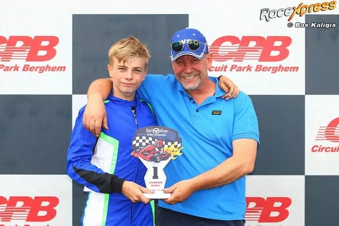 rx rocco keur met vader jeroen met succes actief in de kartsport