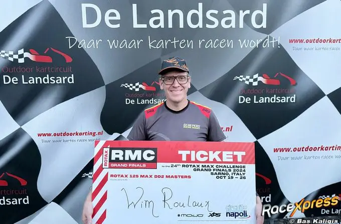 rx wim roulaux wint wk ticket voor de rotax max grand finals in italie