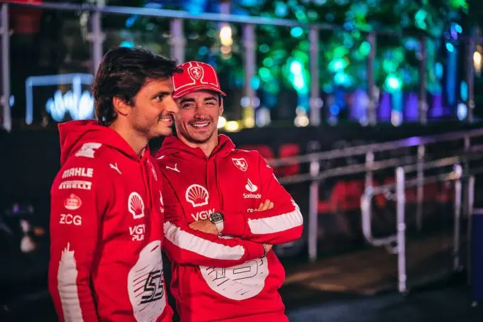sainz leclerc las vegas
