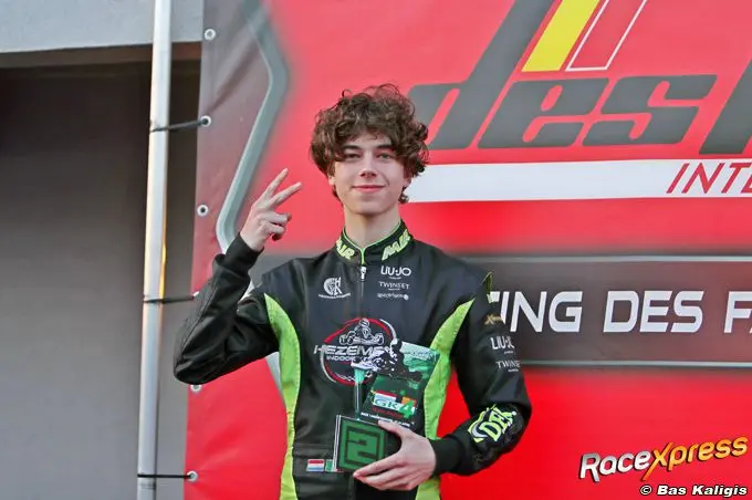 sam boerma podium bij debuut iame senioren nationaal