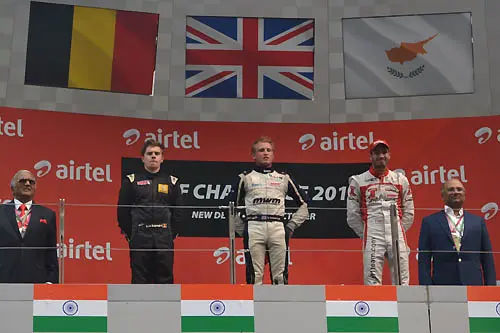 sam dejonghe mrf delhi podium rx 500 2