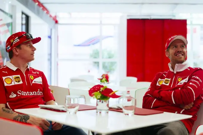 sebasian vettel kimi raikkonen spanje