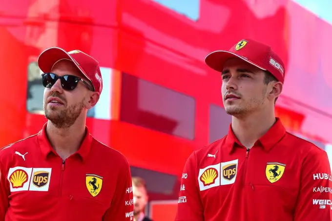 sebastiaan vettel charles leclerc ferrari
