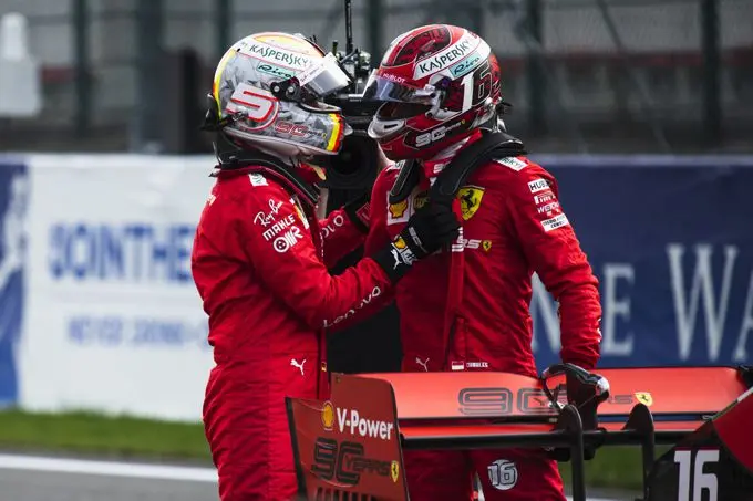 sebastian vettel en charles leclerc 680x453 190023 bel