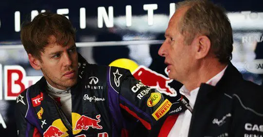 sebastian vettel en helmut marko f1 red bull