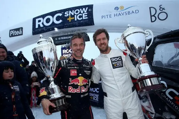 sebastian vettel en sebastien loeb race of champions 2022 2