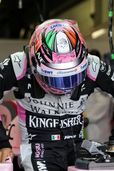 sergio perez force india pink