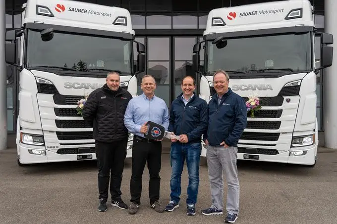 stake f1 team kick sauber kiest scania