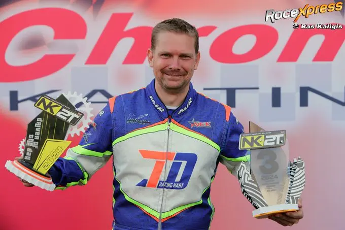 thierry delre podium td kart op de kartbaan waar michael schumacher ooit begon