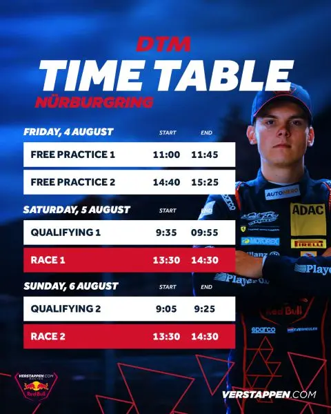 thierry vermeulen timetable nurburgring
