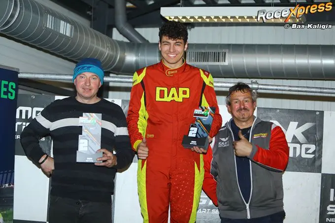 tim ver elst podium in koningsklasse schakelkarts op karting genk