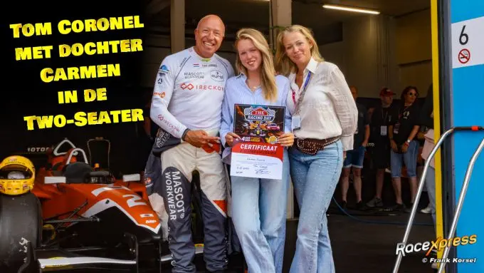 tom coronel met dochter carmen in de two seater