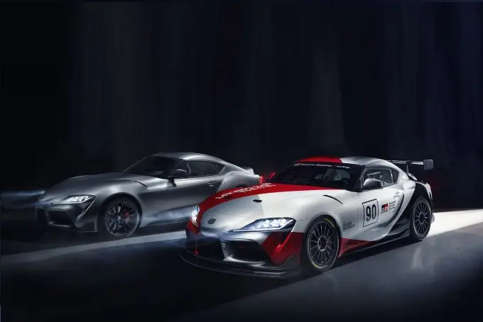 toyota gr supra gt4 concept ontworpen om toe te slaan op het circuit 1