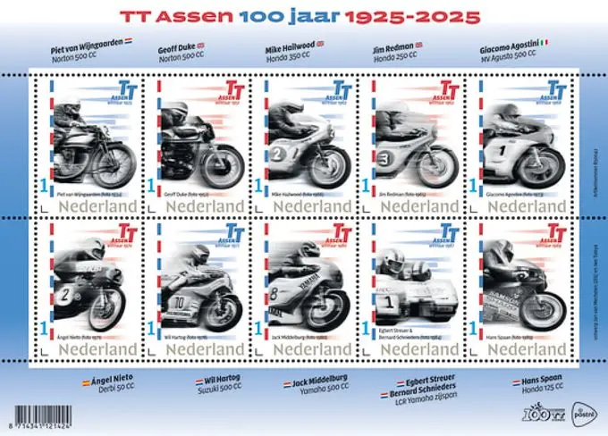 tt assen 100 jaar postzegelvel 2