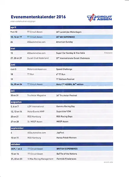 tt circuit 2016 evenementen kalender racexpress 600