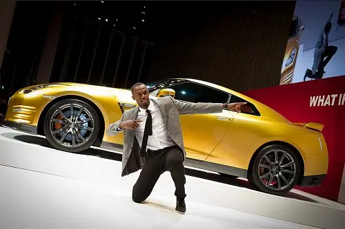 usain bolt olympic champion nissan racexpress 500
