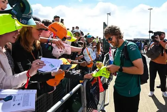 vettel met fans