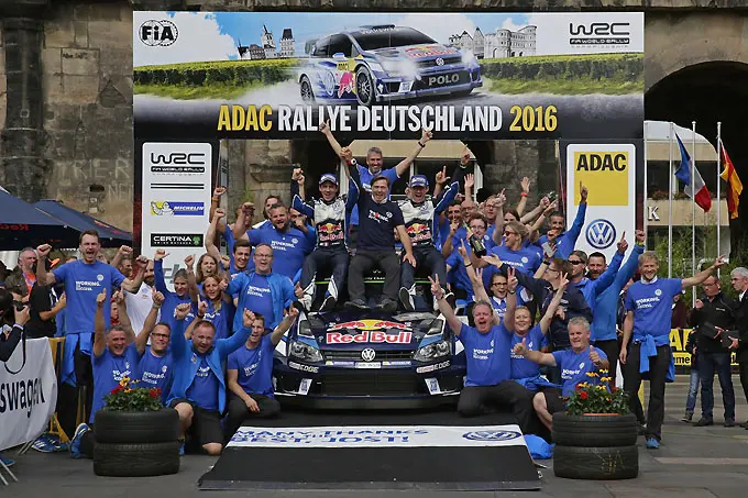 volkswagen vw wint rally van deutschland rx