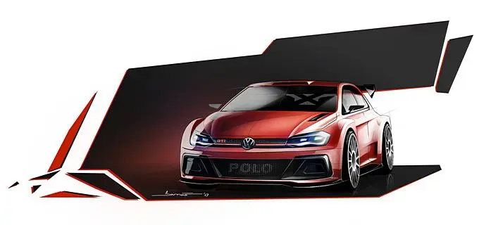 vw polo r5 gti sketch 2017 rx design