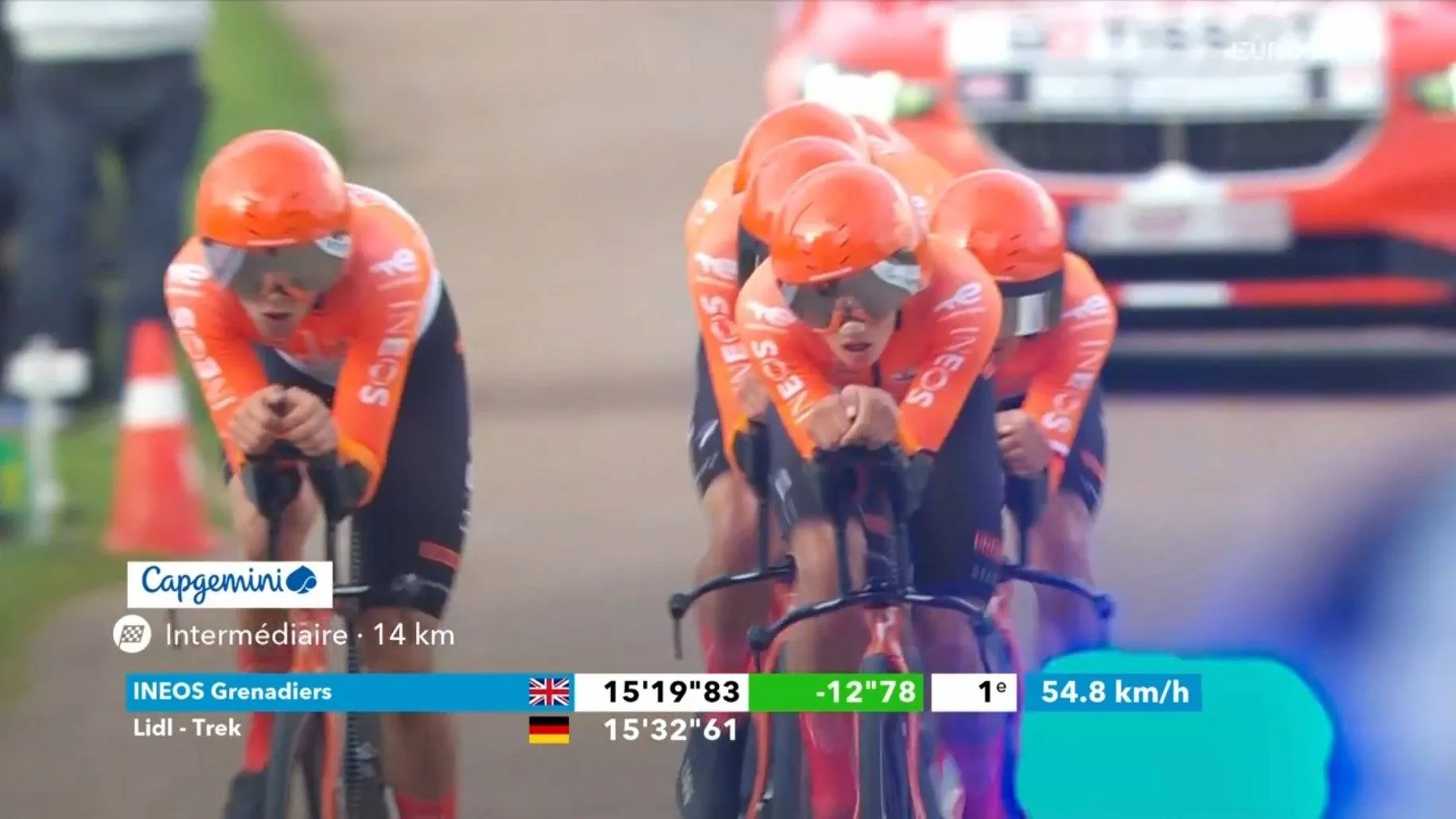 INEOS Grenadiers doing a team time trial at the 2026 Paris-Nice