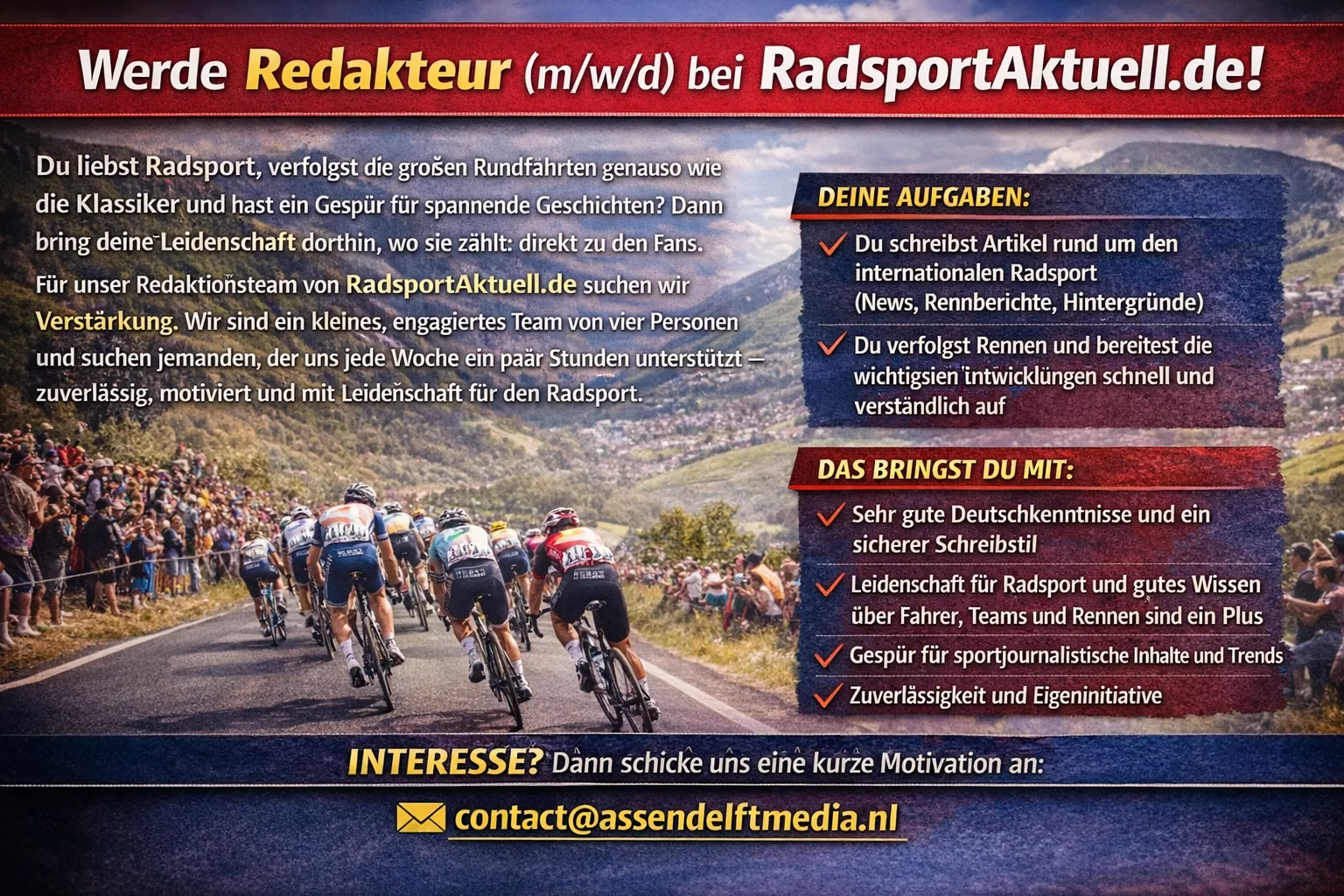 Werde RadsportAktuell Redakteure