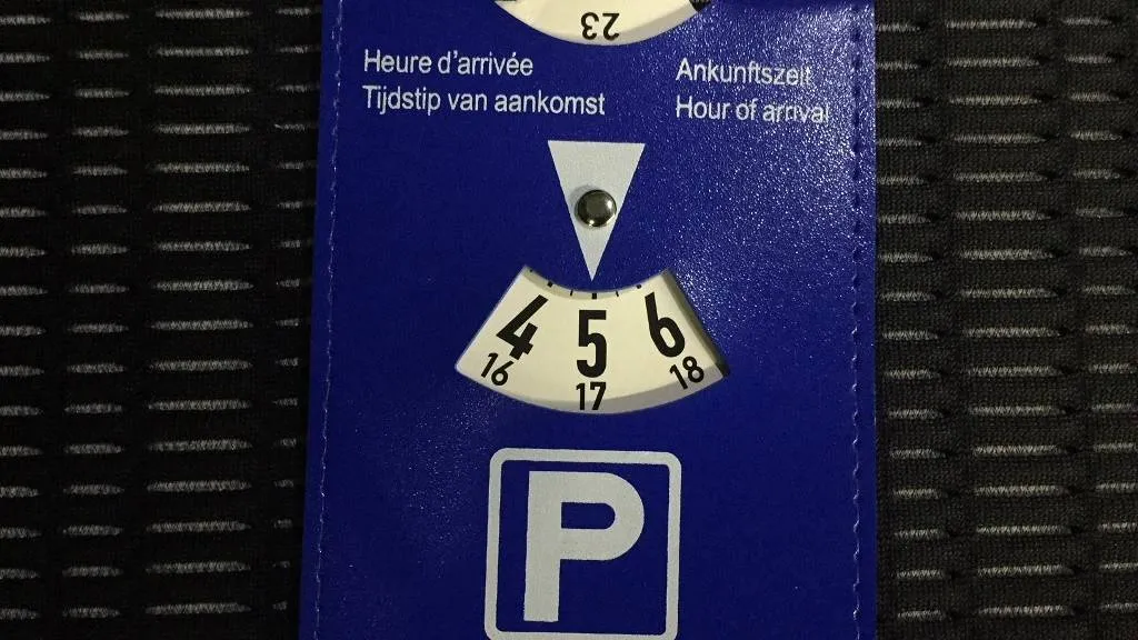 blauze zone kaart schijf