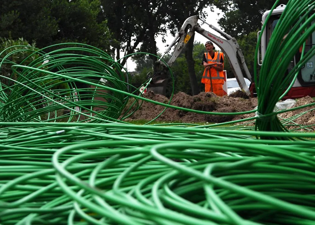 groene glasvezelkabels