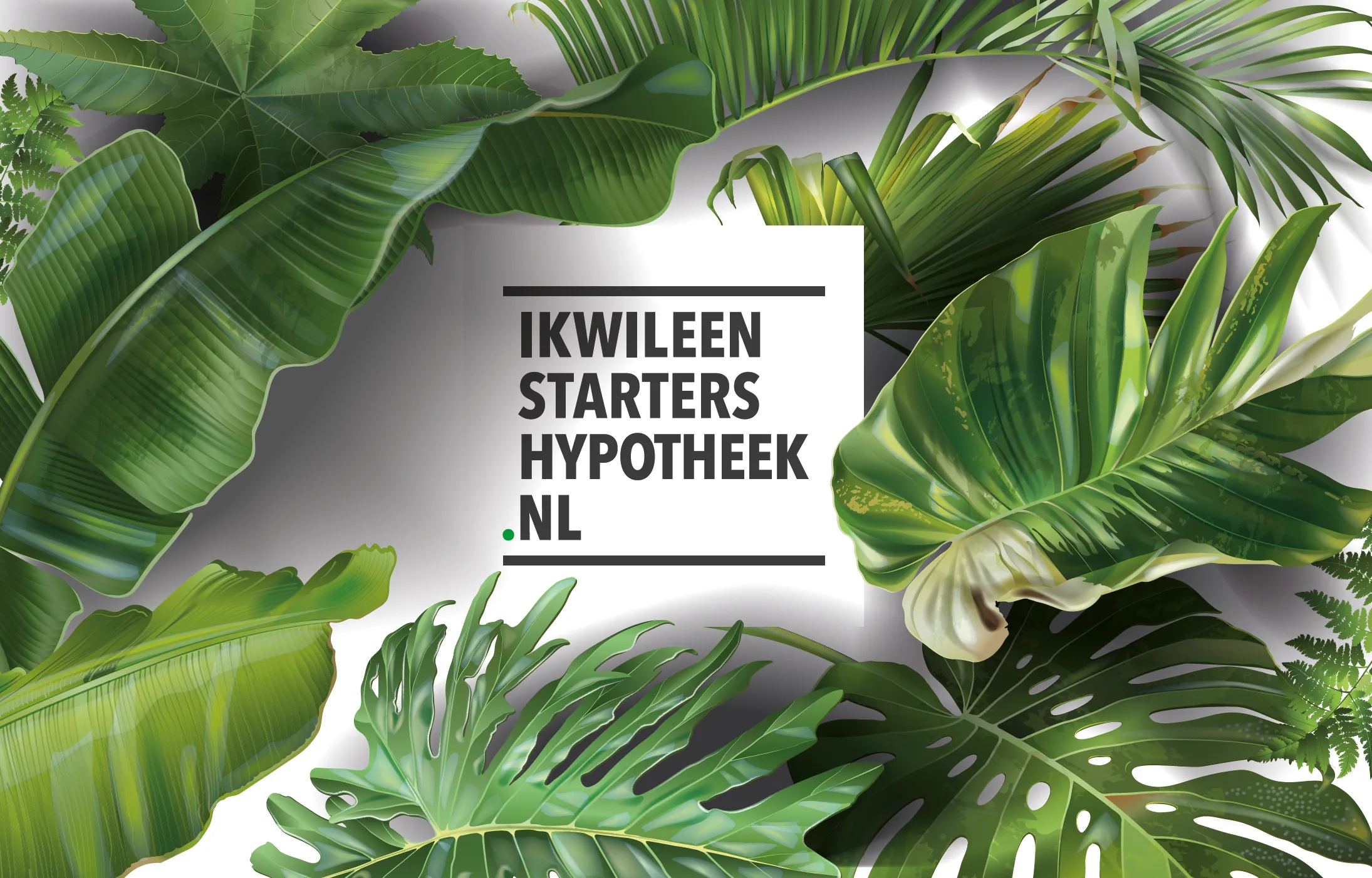 logo in bladeren