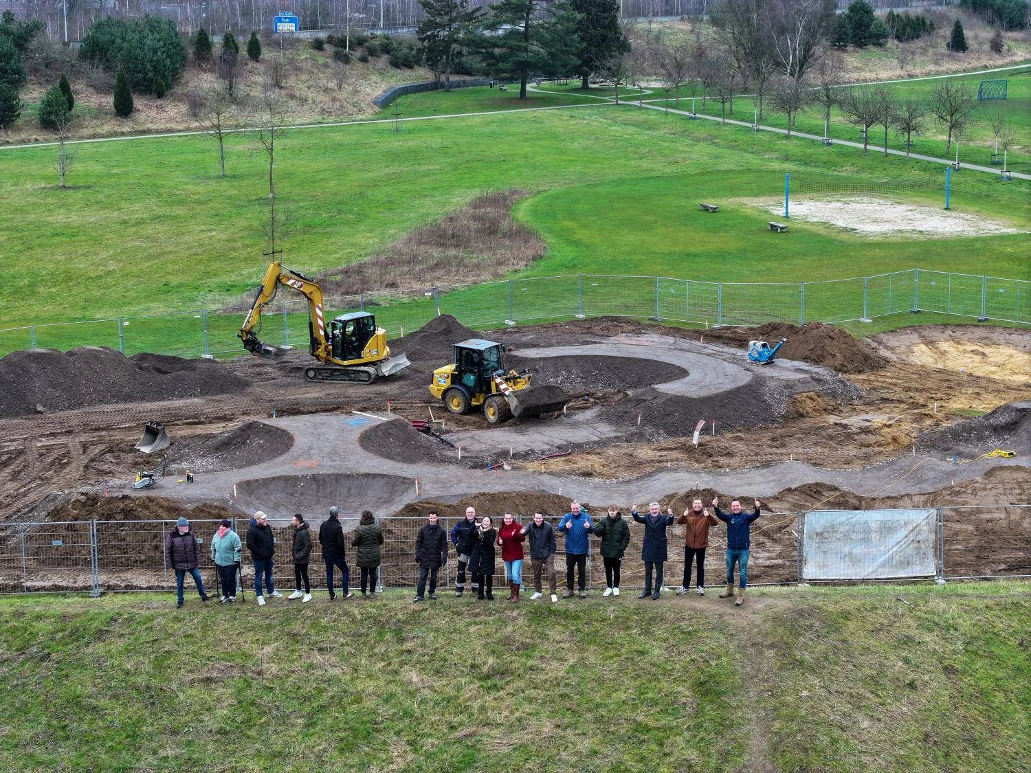 aanleg pumptrackbaan klingerbergpark